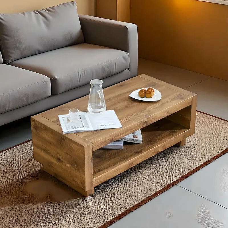 Modern Natural Wood Tea Table, Nordic Style